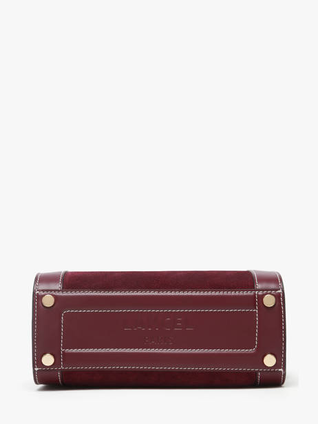 Mini Bowlingtas Bcbg Suède Leder Lancel Violet bcbg A13692 ander zicht 5